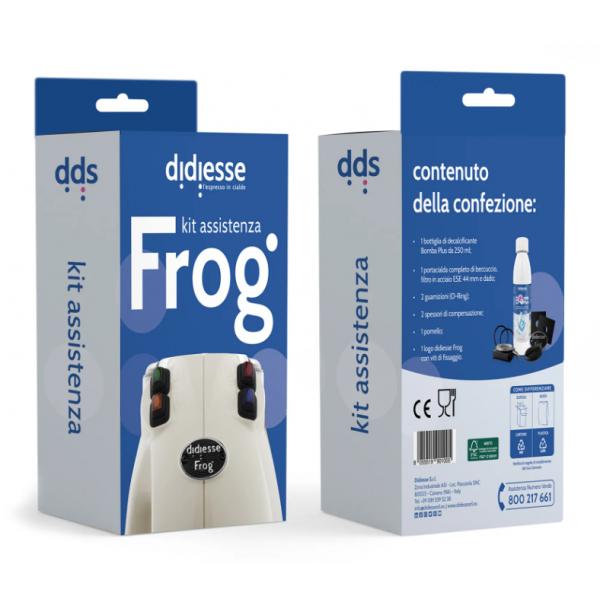 DIDIESSE KIT ASSISTENZA FROG REVOLUTION (DECALCIFICANTE - LOGO - GUARNIZIONI - PORTACIALDA - POMELLO)