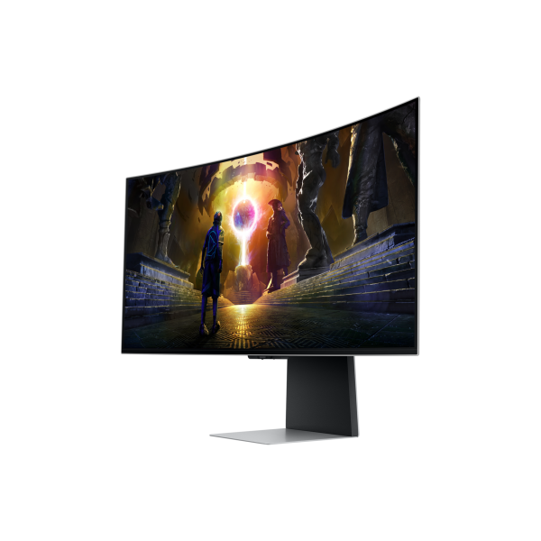 Samsung G85SD Monitor PC 86,4 cm (34") 3440 x 1440 Pixel UltraWide Quad HD Argento