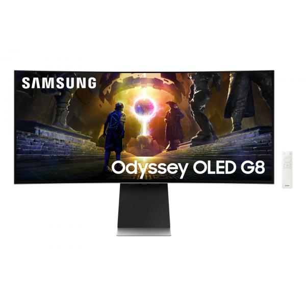 Samsung G85SD Monitor PC 86,4 cm (34") 3440 x 1440 Pixel UltraWide Quad HD Argento
