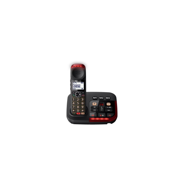 PANASONIC KX-TGM420EXB DECT BLACK AMPLIFICATO CON SEGRETERIA TASTI GRANDI