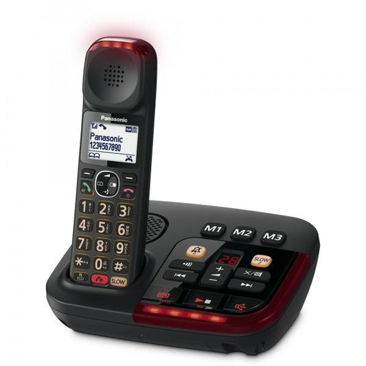 PANASONIC KX-TGM420EXB DECT BLACK AMPLIFICATO CON SEGRETERIA TASTI GRANDI