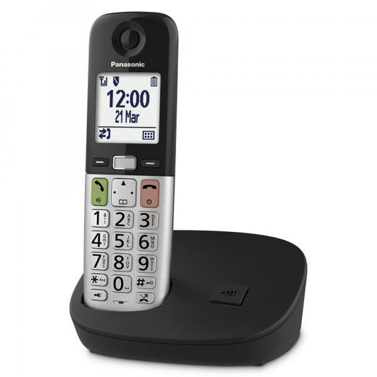 PANASONIC KX-TGU410EXB BLACK DECT CON PULSANTI GRANDI ED AUDIO POTENZIATO