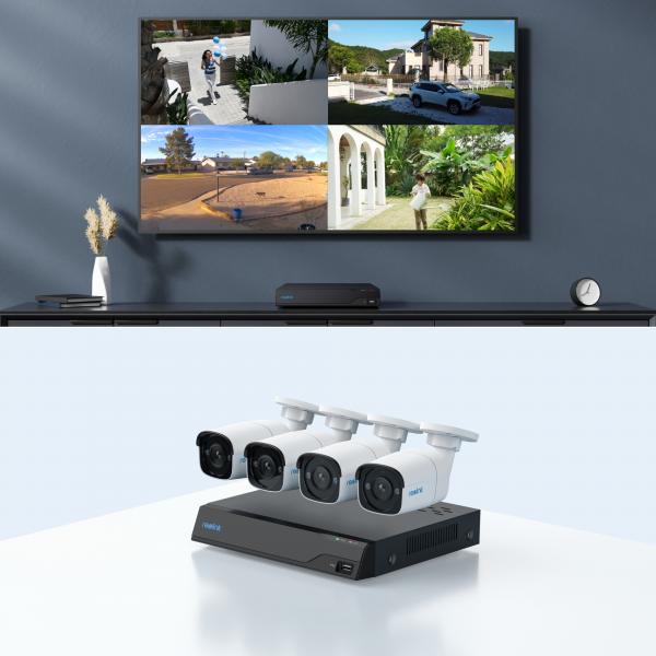 REOLINK NVS8-5MB4 (PS2KB02-8) - KIT 4 TELECAMERE P320 + NVR POE 8CH - HDD 2TB INCLUSO