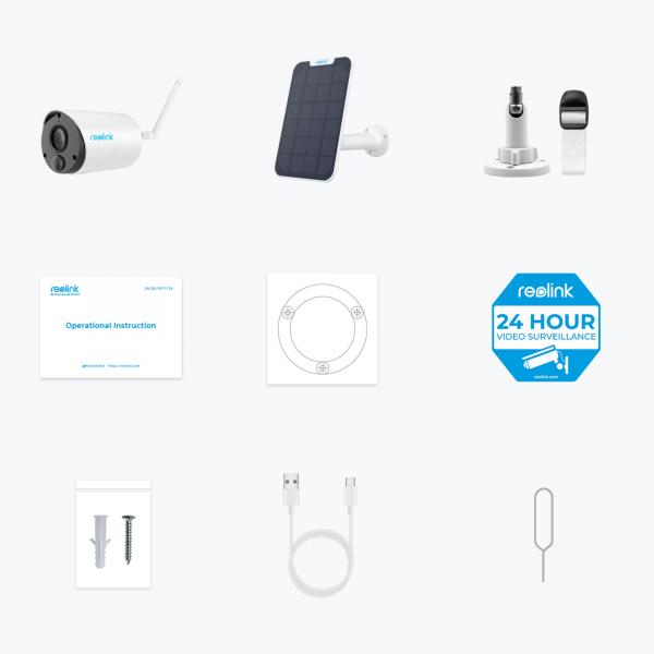 REOLINK ARGUS SERIES B320 (BWB2K07SP) - TELECAMERA 3MP WI-FI A BATTERIA CON PANNELLO SOLARE