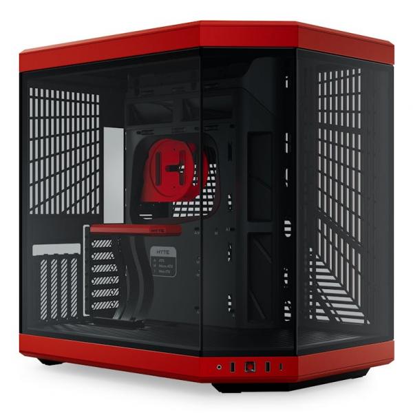 HYTE CASE MID TOWER DC Y70 BLK/RD 4xSLOTS GPU 3*TG CS-HYTE-Y70-BR