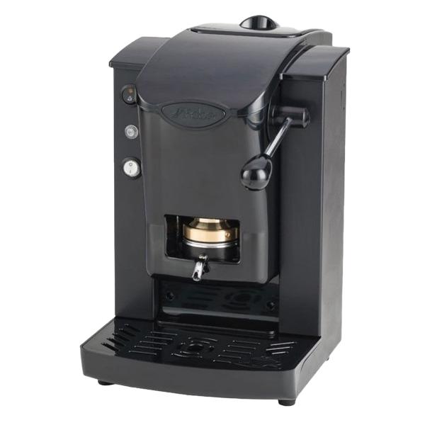 FABER SLOT PLAST BASIC - MACCHINA PER CAFFE'' CON PRESSACIALDA IN OTTONE - TELAIO IN METALLO NERO E FRONTALE IN POLICARBONATO NERO