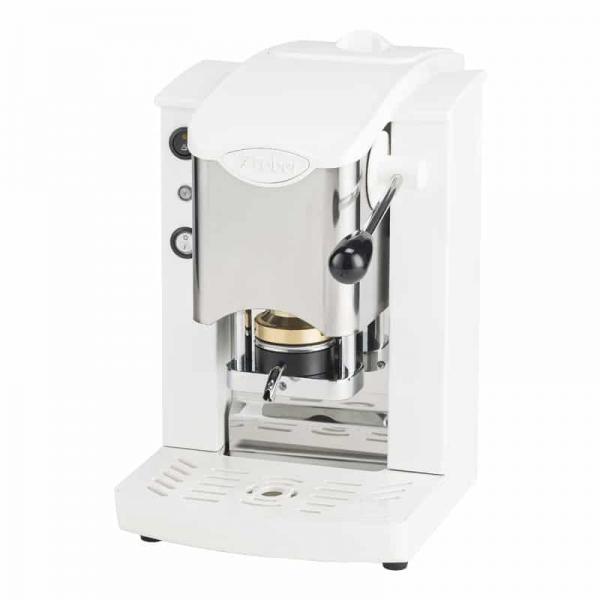 FABER SLOT INOX - MACCHINA PER CAFFE'' CON PRESSACIALDA IN OTTONE - TELAIO IN METALLO BIANCO E FRONTALE IN ACCIAIO