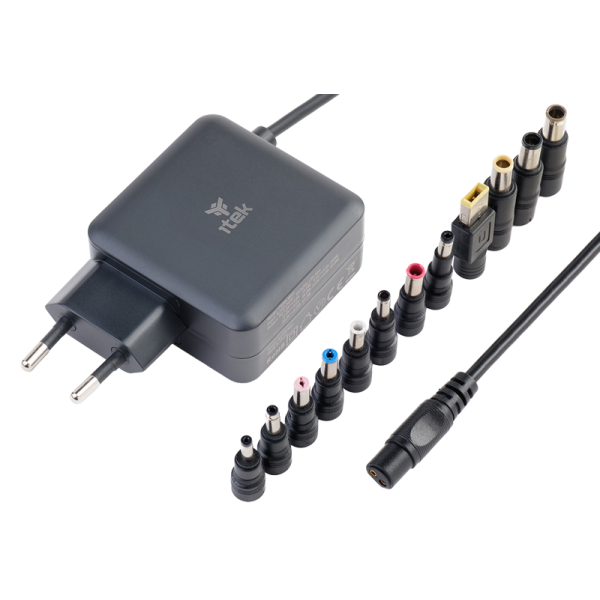 ITEK ALIMENTATORE UNIV. NOTEBOOK 65W 8 conn, GaN SUPER SLIM