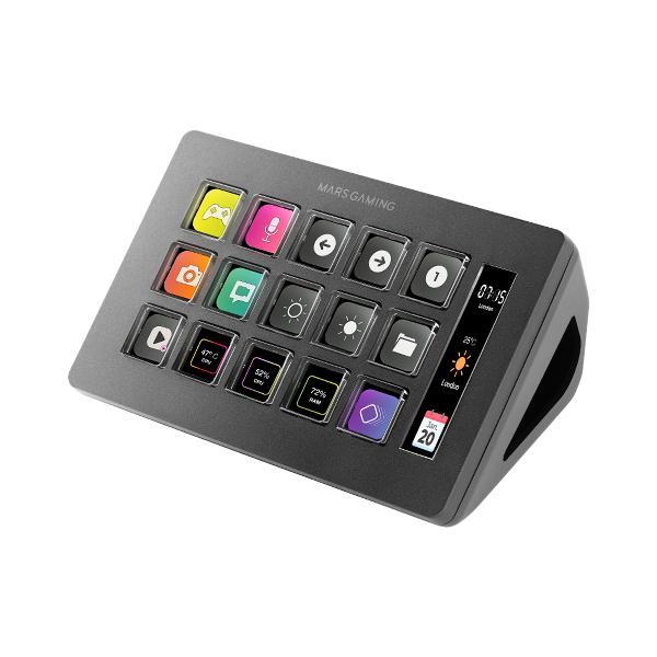 MARSGAMING SLIM STREAM DECK MSD-ONE BLACK CUSTOM KEYS+SOFTWARE