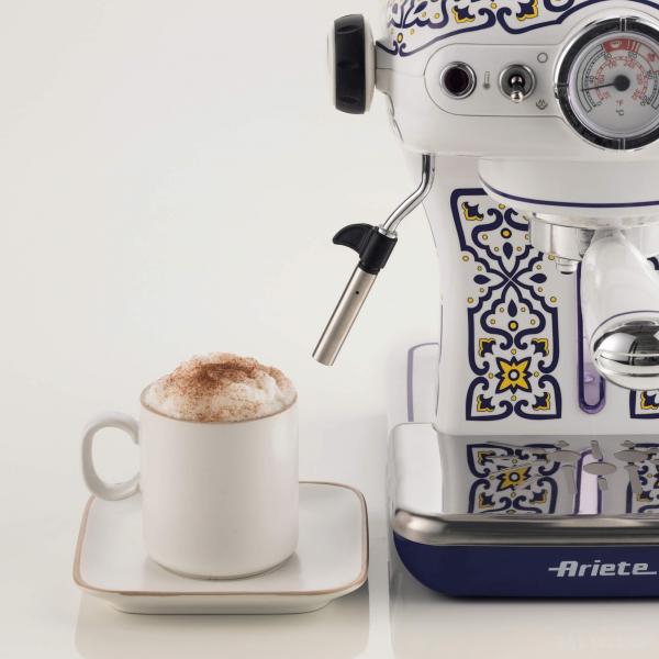 ARIETE CAFF ESPRESSO CAPRI EDITION (1389) - MACCHINA PER CAFFE'' ESPRESSO - POLVERE E CIALDE - 1 O 2 TAZZE - CAPPUCCINATORE - PRESSIONE 15 BAR - 850W