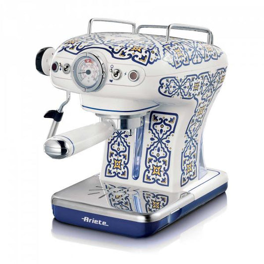 ARIETE CAFF ESPRESSO CAPRI EDITION (1389) - MACCHINA PER CAFFE'' ESPRESSO - POLVERE E CIALDE - 1 O 2 TAZZE - CAPPUCCINATORE - PRESSIONE 15 BAR - 850W