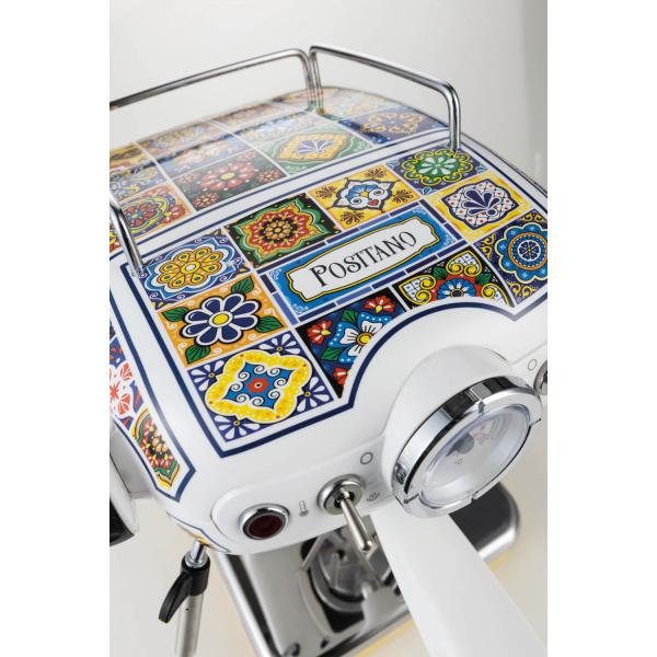 ARIETE CAFF ESPRESSO POSITANO EDITION (1389) - MACCHINA PER CAFFE'' ESPRESSO - POLVERE E CIALDE - 1 O 2 TAZZE - CAPPUCCINATORE - PRESSIONE 15 BAR - 850W