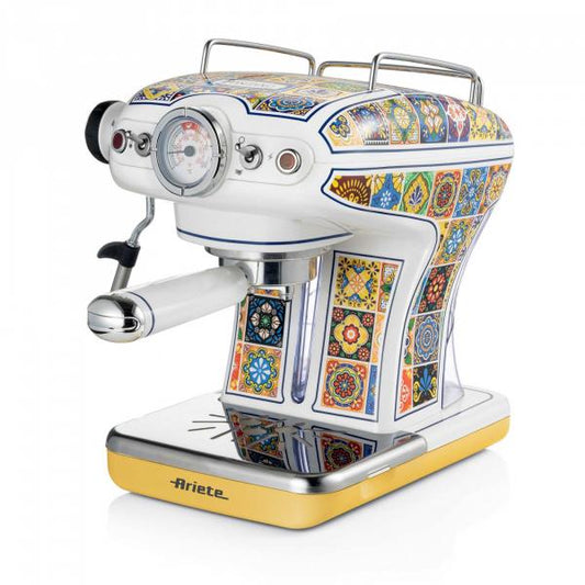 ARIETE CAFF ESPRESSO POSITANO EDITION (1389) - MACCHINA PER CAFFE'' ESPRESSO - POLVERE E CIALDE - 1 O 2 TAZZE - CAPPUCCINATORE - PRESSIONE 15 BAR - 850W