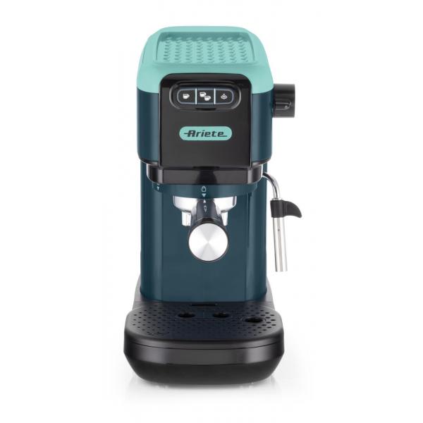 ARIETE LIGHT AQUAMARINE (1399/17) - MACCHINA PER CAFFE'' ESPRESSO - POLVERE E CIALDE - 1 O 2 TAZZE - CAPPUCCINATORE - PRESSIONE 15 BAR - 1300W
