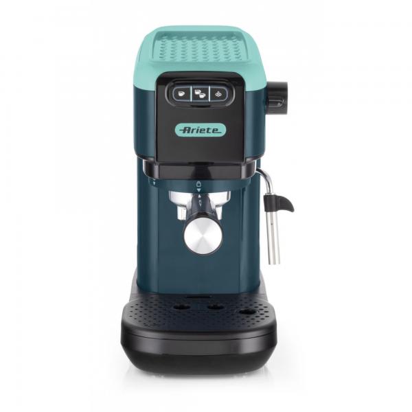 ARIETE LIGHT AQUAMARINE (1399/17) - MACCHINA PER CAFFE'' ESPRESSO - POLVERE E CIALDE - 1 O 2 TAZZE - CAPPUCCINATORE - PRESSIONE 15 BAR - 1300W