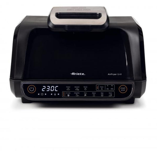 ARIETE AIR FRYER GRILL 2IN1 (4635/00) - FRIGGITRICE AD ARIA + GRIGLIA / BISTECCHIERA - 8L - TOUCH CONTROL - 8 PROGRAMMI COTTURA - 1700W