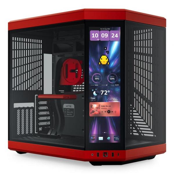 HYTE CASE MID TOWER Y70 TOUCH INFINITE BLACK CHERRY BLK/RD 4xSLOTS GPU 2*