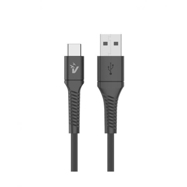 VULTECH CS-TAC12BK - CAVO SMARTPHONE IN TPE USB TO TYPE-C 1,2M 3.0A 60W - NERO