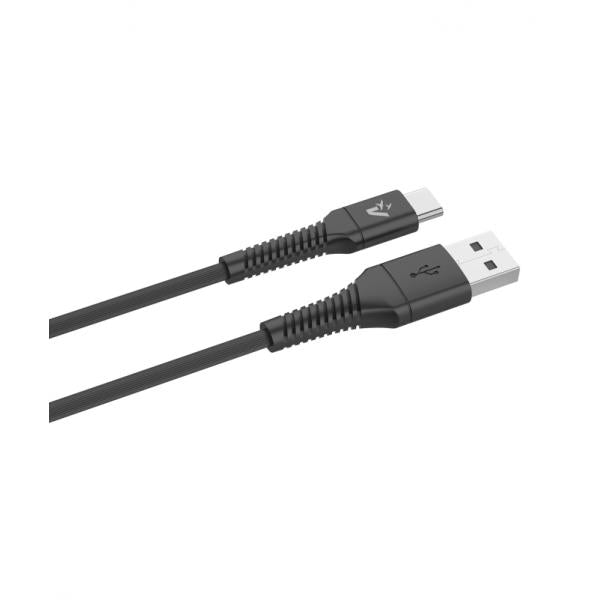 VULTECH CS-TAC12BK - CAVO SMARTPHONE IN TPE USB TO TYPE-C 1,2M 3.0A 60W - NERO