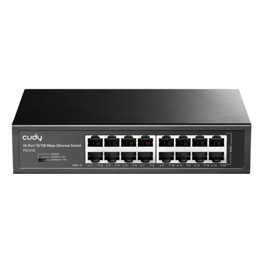 CUDY FS1016 - SWITCH 16 PT 10/100 MBPS - METAL CHASSIS