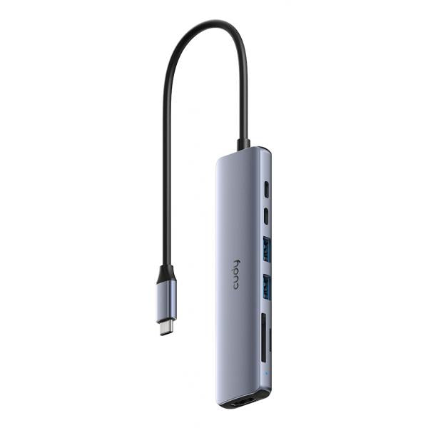 CUDY UH407 - HUB USB 7-IN-1 WITH 4K HDMI