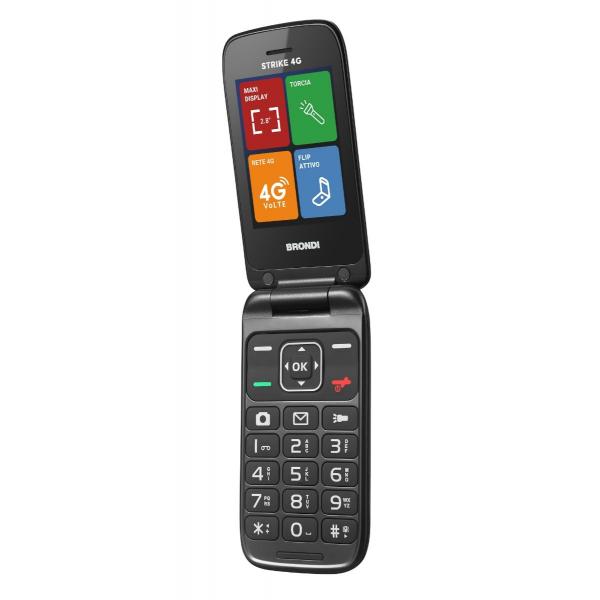 BRONDI STRIKE 4G (GRIGIO) - TELEFONO CELLULARE - TORCIA - FOTOCAMERA - VOLTE - CONNETTIVITA 4G