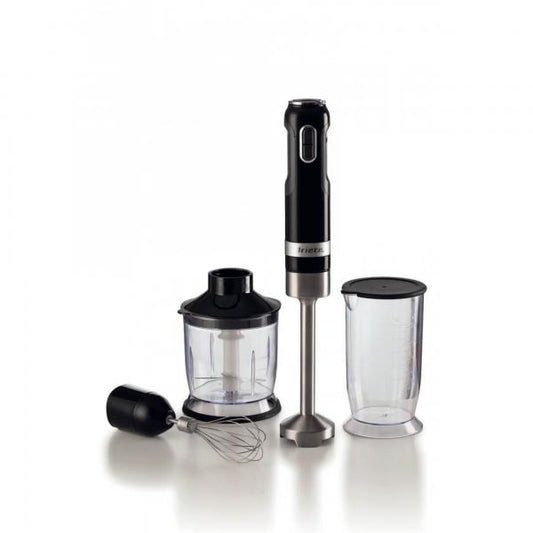 ARIETE MODERNA NERO (602/02) - FRULLATORE AD IMMERSIONE CON BICCHIERE, TRITATUTTO E FRUSTA - TASTO TURBO - 1000W