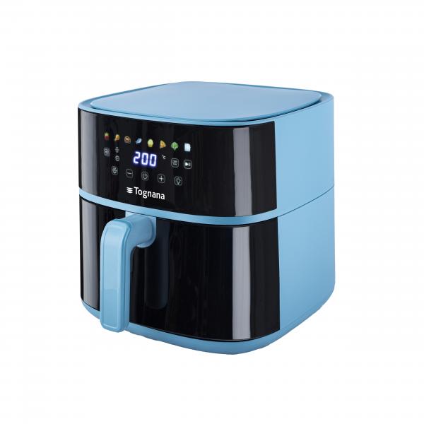 TOGNANA LINEA IRIDEA FRIGGITRICE AD ARIA - 8L - CARTA DA ZUCCHERO BLU - FINO A 200 - 8 PROGRAMMI - TIMER 60"" - 1700 W - DOPPIA RESISTENZA