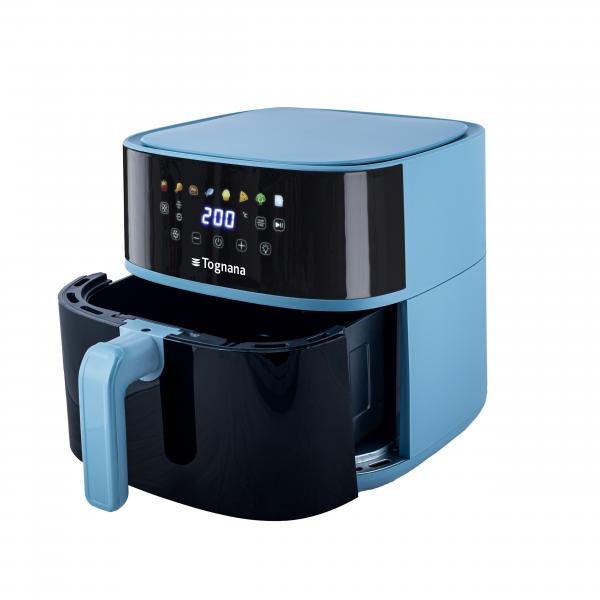 TOGNANA LINEA IRIDEA FRIGGITRICE AD ARIA - 8L - CARTA DA ZUCCHERO BLU - FINO A 200 - 8 PROGRAMMI - TIMER 60"" - 1700 W - DOPPIA RESISTENZA