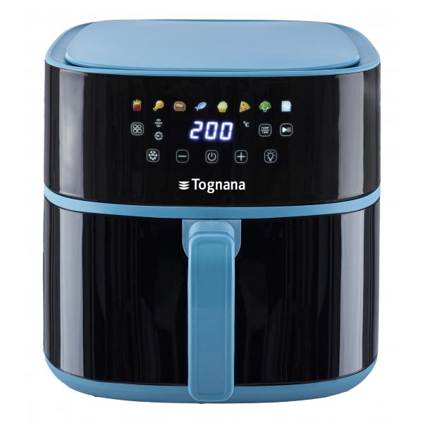 TOGNANA LINEA IRIDEA FRIGGITRICE AD ARIA - 8L - CARTA DA ZUCCHERO BLU - FINO A 200 - 8 PROGRAMMI - TIMER 60"" - 1700 W - DOPPIA RESISTENZA