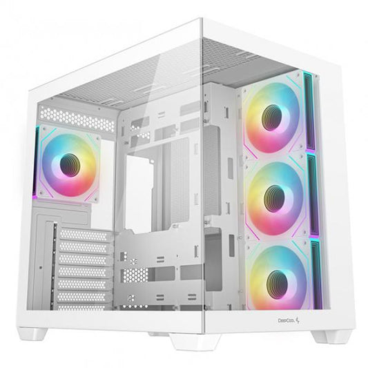 DEEPCOOL CASE MID TOWER CG530 WH 4F WHITE 2*TG 4x120 PWM+ARGB FAN