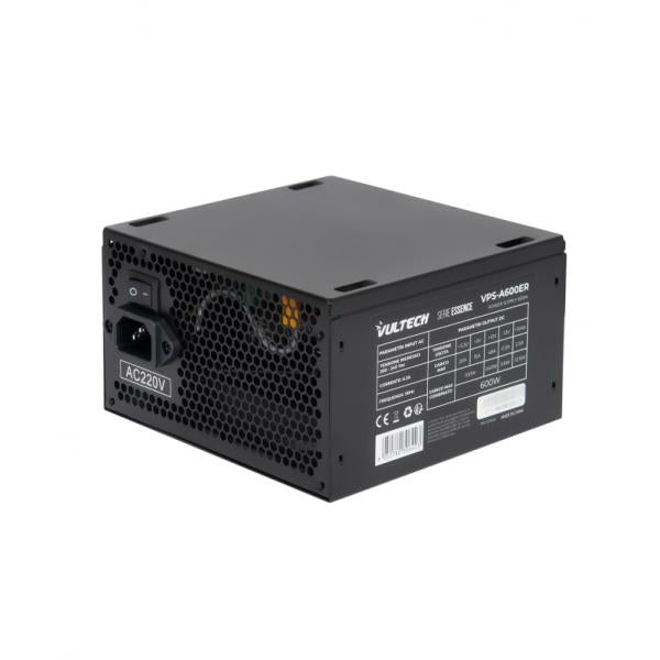 VULTECH VPS-A600ER - ALIMENTATORE ATX 600W CON VENTOLA DA 12CM TERMOREGOLATA - RETAIL