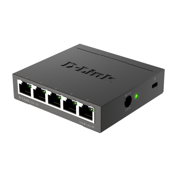 D-Link DGS-105 Non gestito L2 Gigabit Ethernet (10/100/1000) Nero