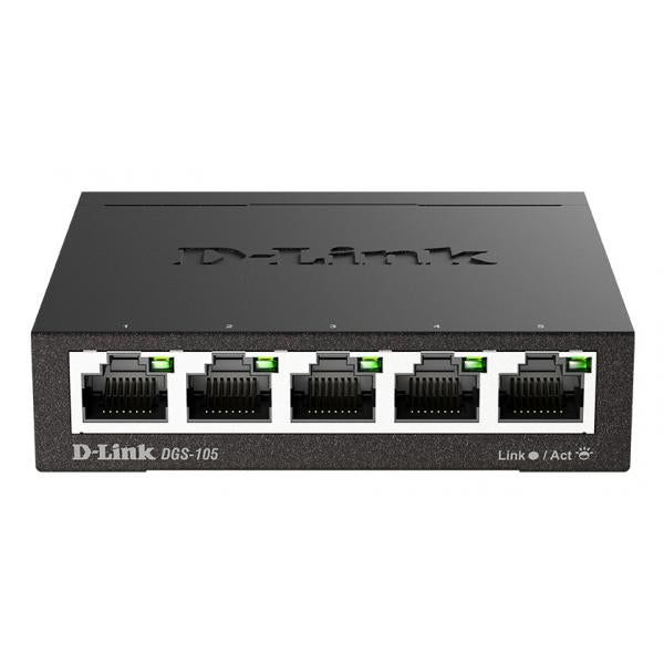 D-LINK DGS-105 - DESKTOP SWITCH 5 PORTE GIGABIT NON GESTITE