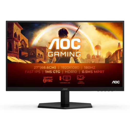AOC 27G42E (SERIE GAMING) - 27"" MONITOR IPS FHD - FRAMELESS - 180HZ - HDR10 - ANTIRIFLESSO - 3Y