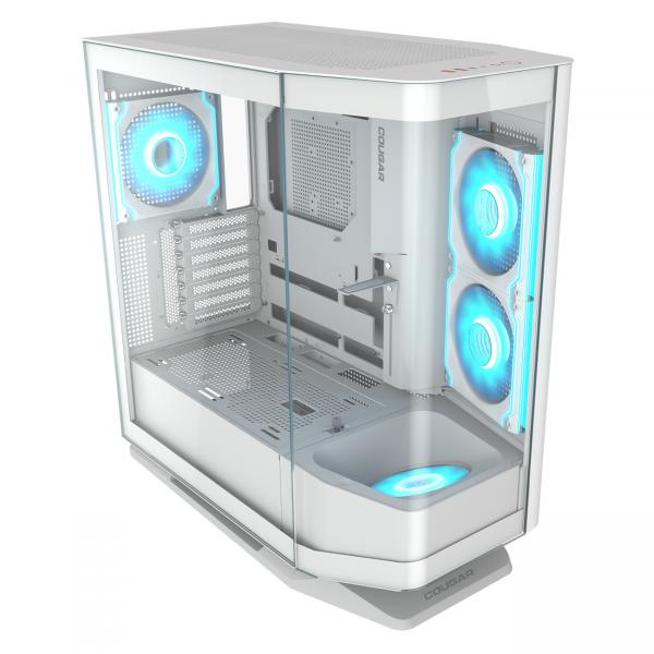 COUGAR CASE MID TOWER FV270 RGB WHITE 2xTG CURVED 4 ARGB FAN + RGB HUB
