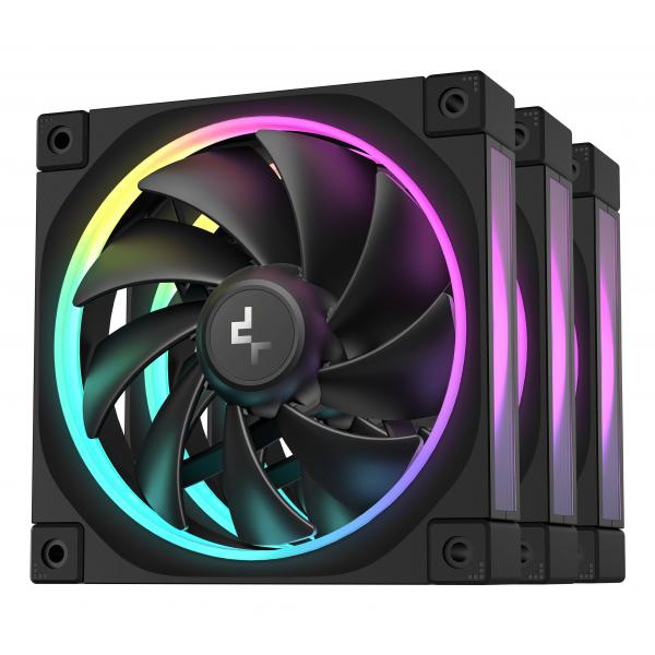 DEEPCOOL VENTOLE CASE FL12 NERA ARGB PWM BASSO RUMORE (kit 3 ventole)
