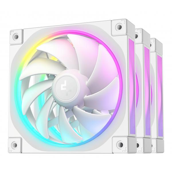 DEEPCOOL VENTOLE CASE FL12 BIANCA ARGB PWM BASSO RUMORE (kit 3 ventole)
