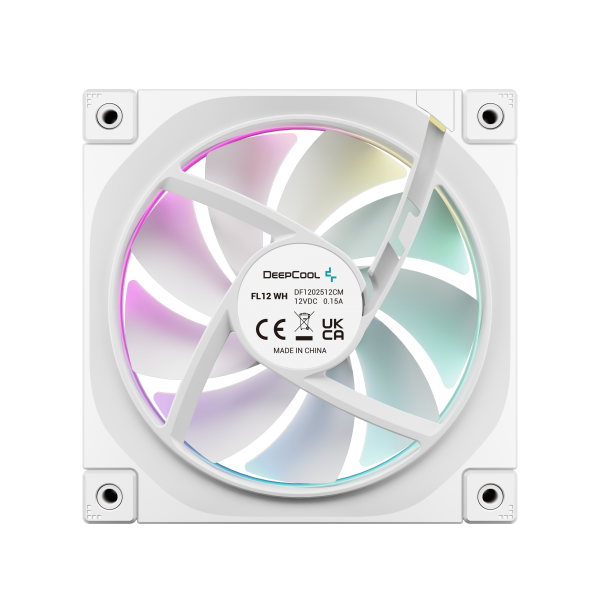 DEEPCOOL VENTOLE CASE FL12 BIANCA ARGB PWM BASSO RUMORE