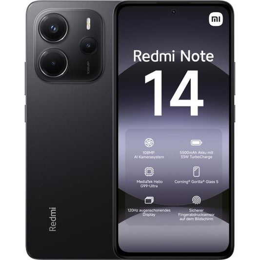 XIAOMI REDMI NOTE 14 4G (MIDNIGHT BLACK) - SMARTPHONE 6.7"" - RAM 6GB - STORAGE 128GB - EU
