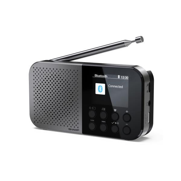 SHARP DR-P520(GY) - RADIO DIGITALE PORTATILE - DAB/DAB+ - LCD MONOCROMATICO - BLUETOOTH 5.0 - GRAY