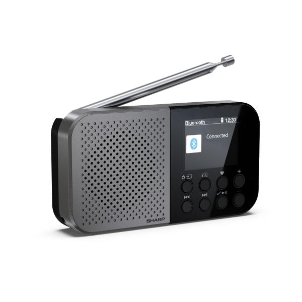 SHARP DR-P520(GY) - RADIO DIGITALE PORTATILE - DAB/DAB+ - LCD MONOCROMATICO - BLUETOOTH 5.0 - GRAY