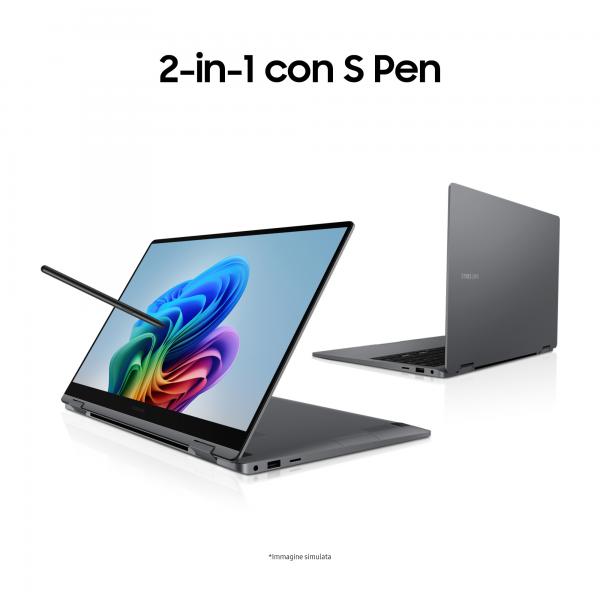 Samsung Galaxy Book5 360 Intel Core Ultra 5 226V Ibrido (2 in 1) 39,6 cm (15.6") Touch screen Full HD 16 GB LPDDR5x-SDRAM 512 GB SSD Wi-Fi 7 (802.11be) Windows 11 Home Grigio