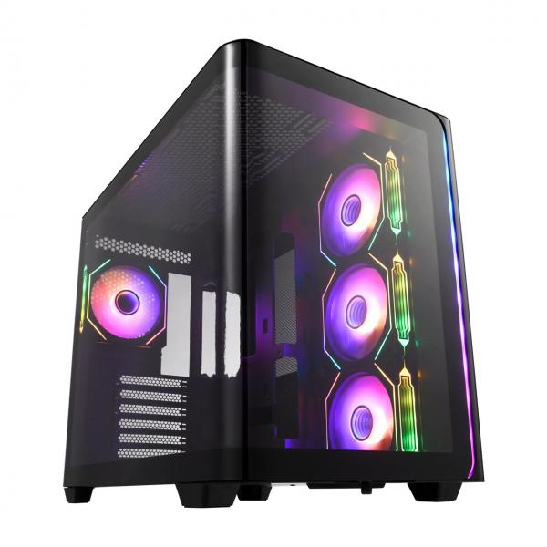 FSP FORTRON CASE M.TOWER M580-BA TG CURVE 4xARGB COOL 2xUSB3.0 TYPE C POC00