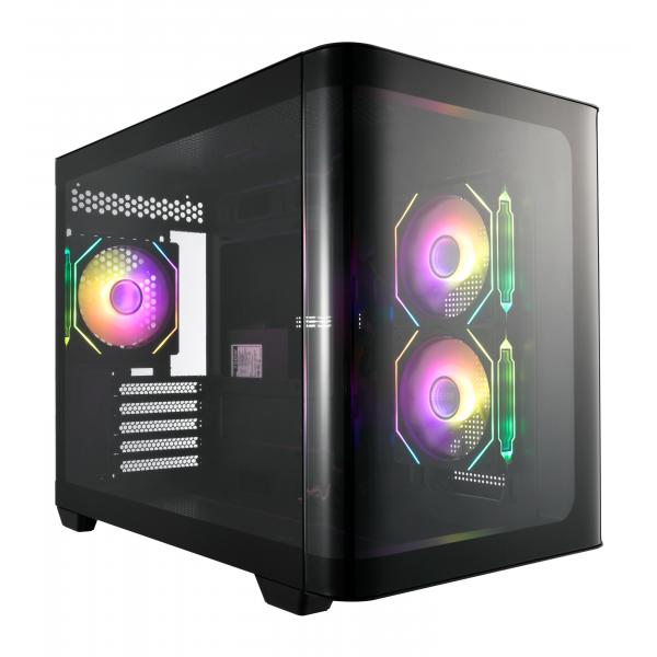 FSP FORTRON CASE M.TOWER S380 BA PANELLO LATERALE CURVO 3xARGB FANS