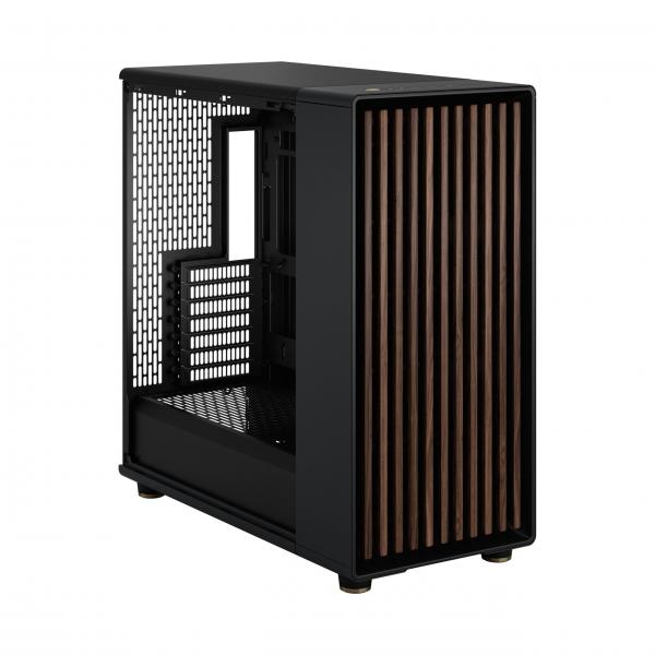 FRACTAL CASE MID TOWER NORTH XL RC CHARCOAL BLACK TG DARK MB connettore inv