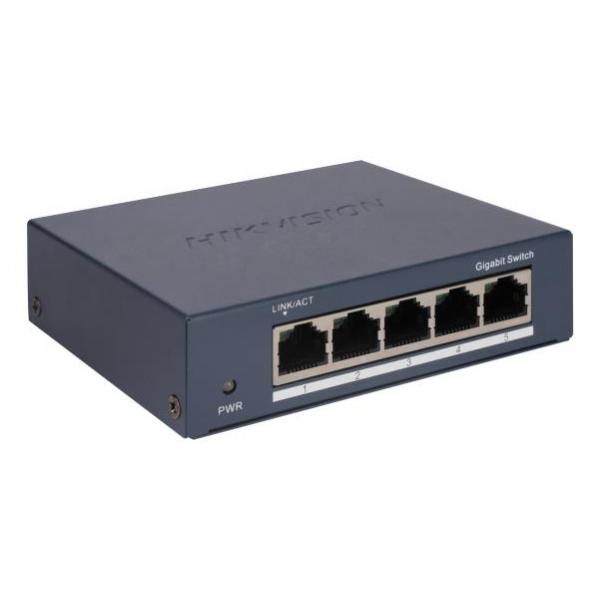 HIKVISION DS-3E0505-O - DESKTOP SWITCH 5 PT 10/100/1000M RJ45 CASE METALLO