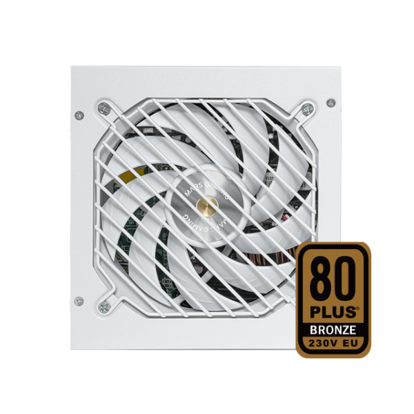 MARSGAMING ALIMENTATORE MPB650SIW 650W 80PLUS BRONZE BIANCO APFC 2X PCIE6+