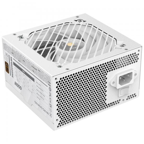 MARSGAMING ALIMENTATORE MPB650SIW 650W 80PLUS BRONZE BIANCO APFC 2X PCIE6+