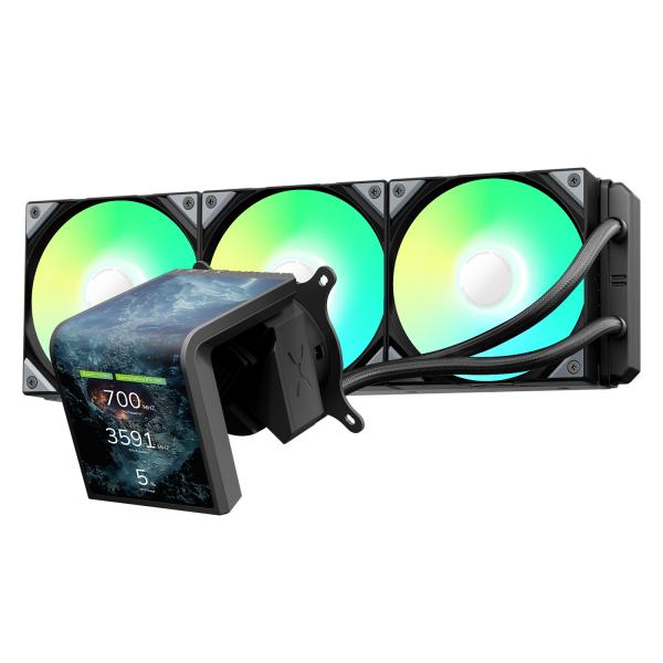 TRYX RAFF LIQUIDO PANORAMA SE ARGB 360 3D-AMOLED DISPLAY 360mm BLACK